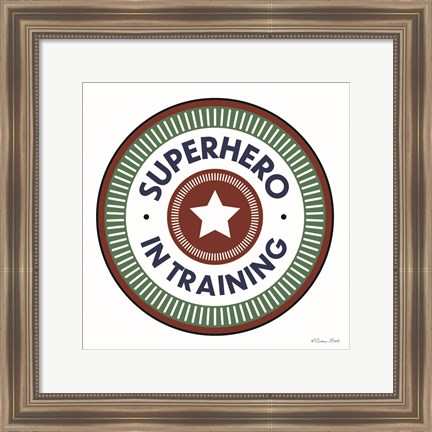 Framed Superhero in Training Print