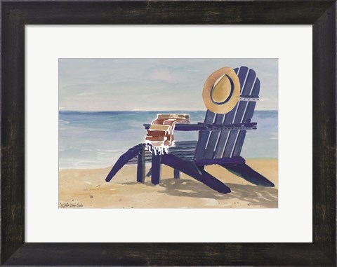 Framed Beach Chairs 2 Print