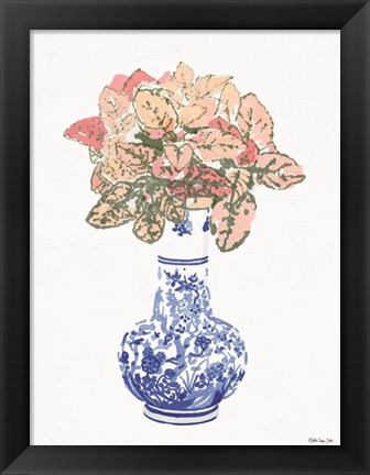 Framed Blue and White Vase 4 Print