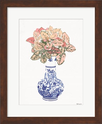 Framed Blue and White Vase 4 Print