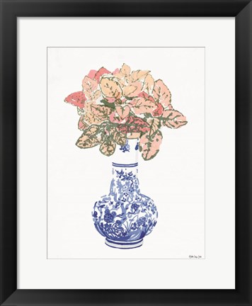 Framed Blue and White Vase 4 Print