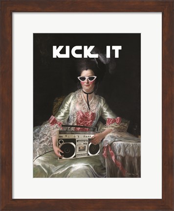 Framed Kick It Print