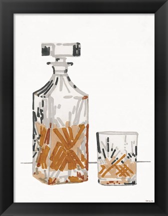 Framed Vintage Decanter 2 Print