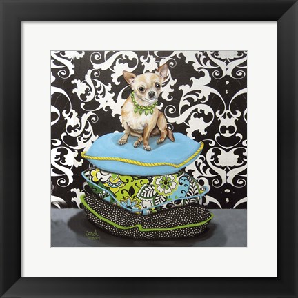 Framed Chihuahua Pillows I Print