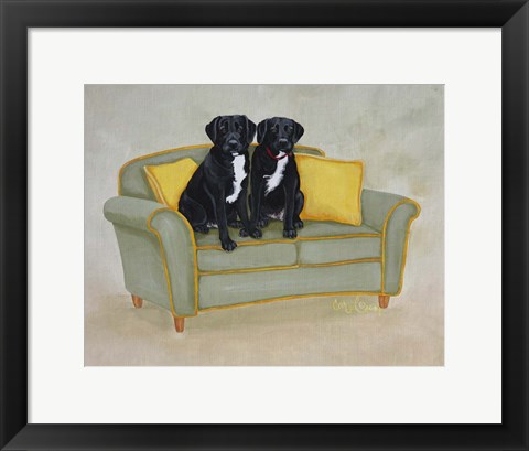 Framed Labs on Green Print