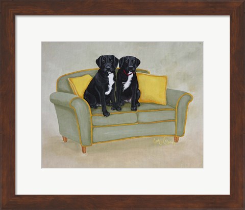 Framed Labs on Green Print