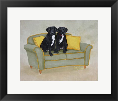 Framed Labs on Green Print