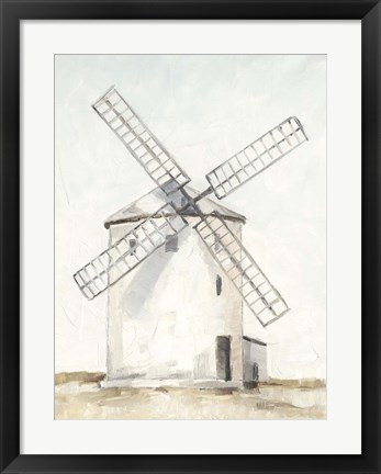 Framed European Windmill I Print