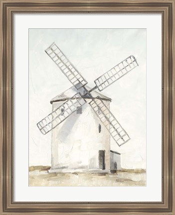 Framed European Windmill I Print