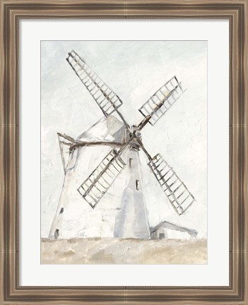 Framed European Windmill II Print