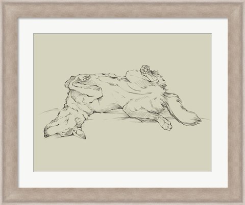 Framed Dog Tired IV Print