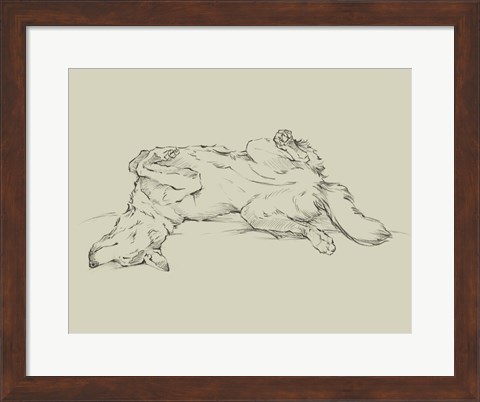 Framed Dog Tired IV Print