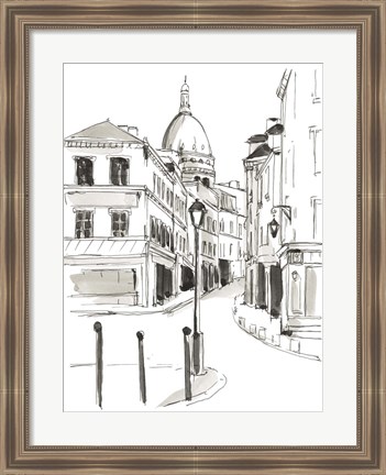 Framed Pen &amp; Ink Travel Studies IV Print