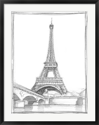 Framed Eiffel Tower from the Seine Print