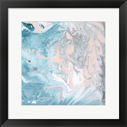 Framed Pastel Swirl I Print