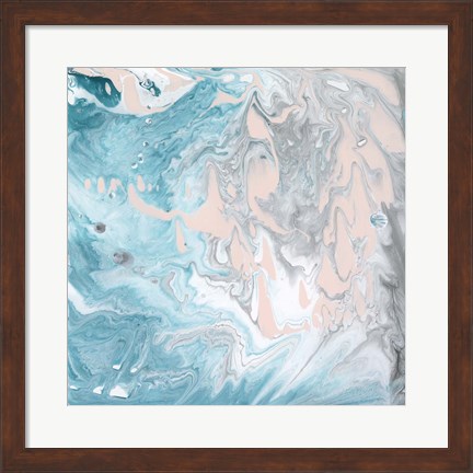 Framed Pastel Swirl I Print