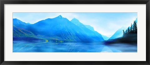 Framed Mountainscape Panorama II Print