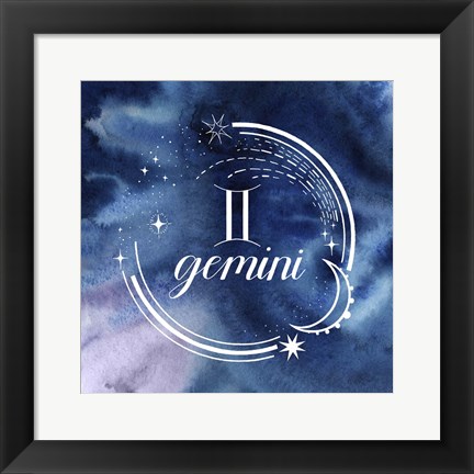 Framed Watercolor Astrology III Print