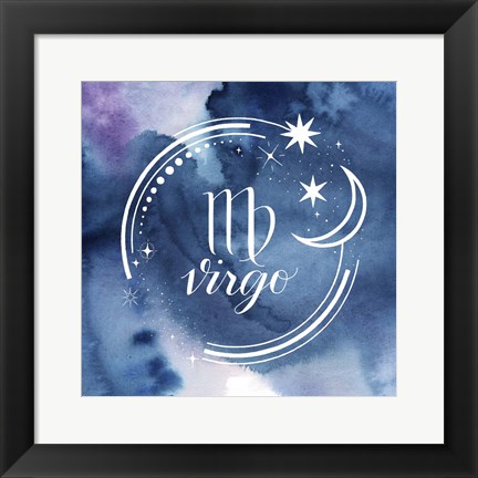 Framed Watercolor Astrology VI Print