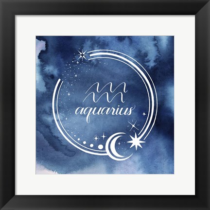 Framed Watercolor Astrology XI Print