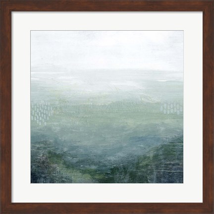 Framed Lighthouse Mist I Print