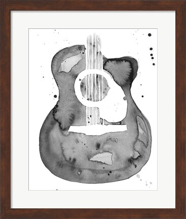 Framed Guitar Flow I Print