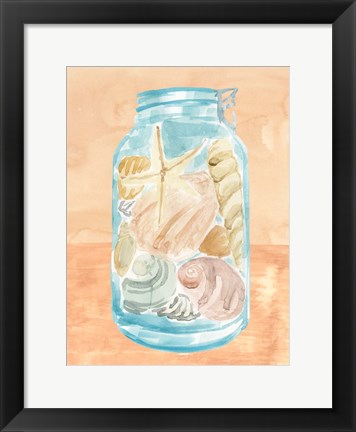 Framed Shell Collecting I Print