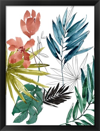 Framed Tropical Composition I Print