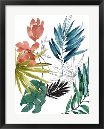 Framed Tropical Composition I Print