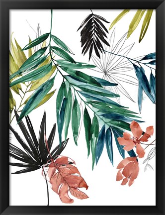 Framed Tropical Composition II Print