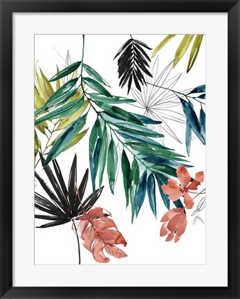 Framed Tropical Composition II Print