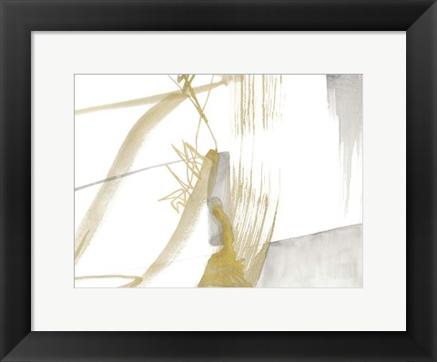 Framed Gold &amp; Grey Exploration VI Print