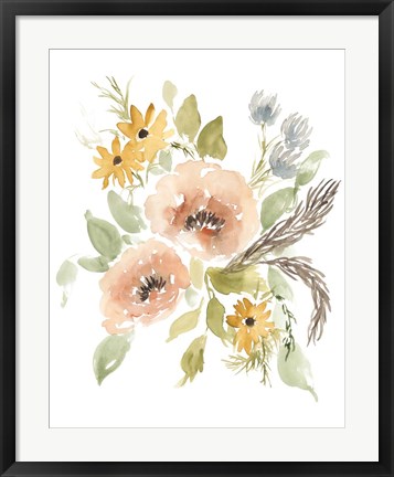 Framed Late Summer Flowers II Print