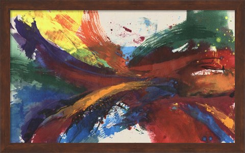 Framed Twisting Rainbow I Print