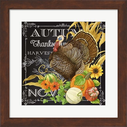 Framed Harvest Greetings I Print