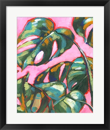 Framed Psychedelic Palms II Print