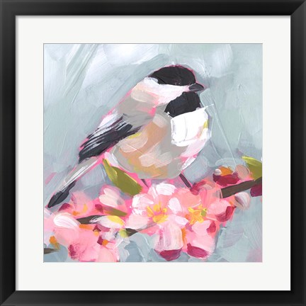 Framed Brushstroke Bird II Print