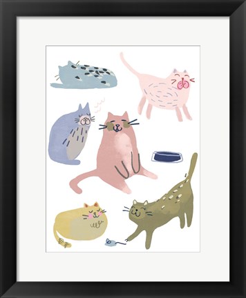 Framed Cat Squad II Print