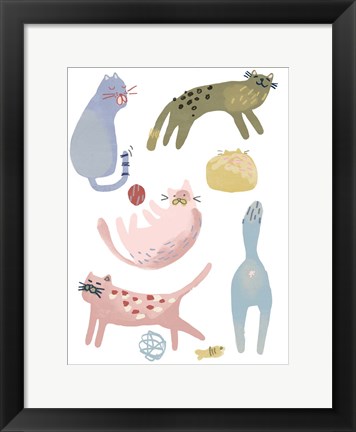 Framed Cat Squad III Print