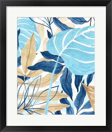 Framed Blue Jungle II Print