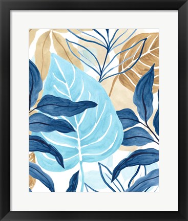 Framed Blue Jungle III Print