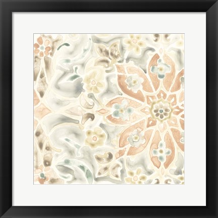 Framed Terracotta Garden Tile IV Print