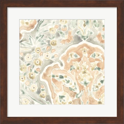 Framed Terracotta Garden Tile VII Print