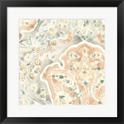 Framed Terracotta Garden Tile VII Print