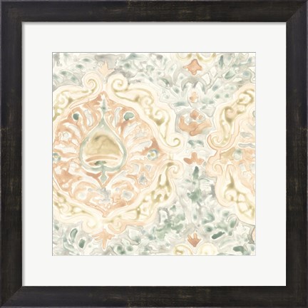 Framed Terracotta Garden Tile IX Print