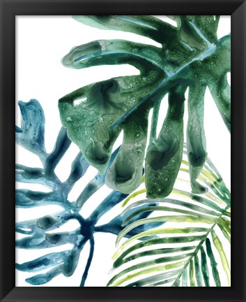 Framed Tropical Leaf Medley III Print