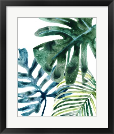 Framed Tropical Leaf Medley III Print