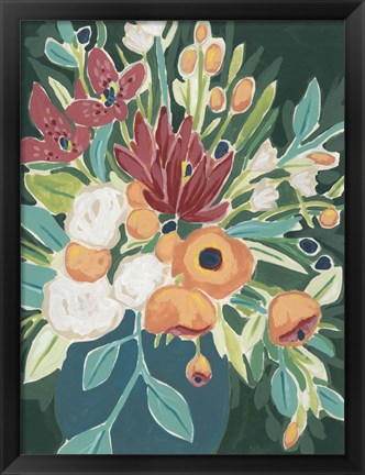 Framed Blissful Bouquet I Print