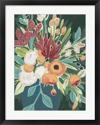 Framed Blissful Bouquet I Print