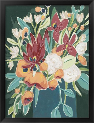 Framed Blissful Bouquet II Print